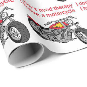 Motorradtherapie Geschenkpapier