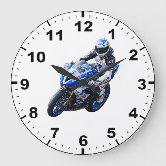 Motorraduhren Große Wanduhr (Vorderseite)
