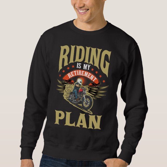 Motorradverleihungsgeschenk für alten Fahrradvater Sweatshirt (Vorderseite)