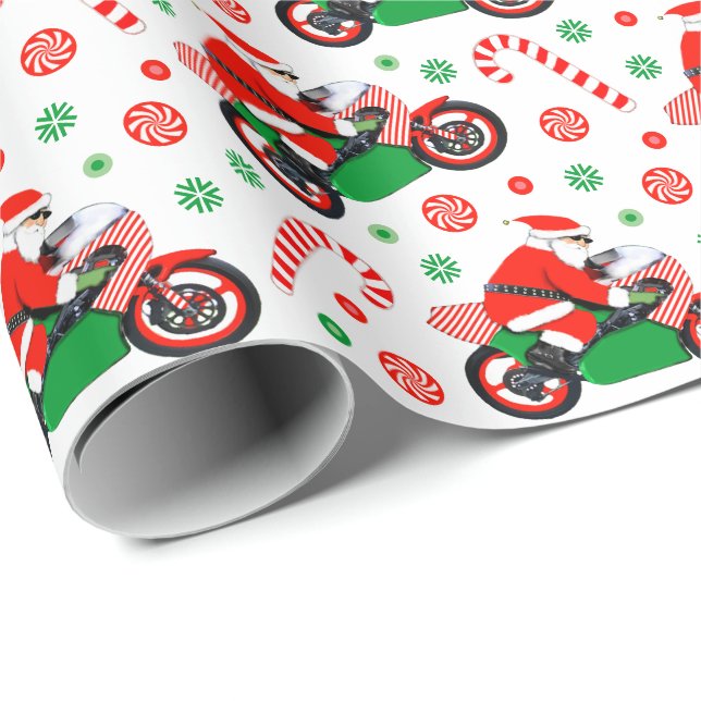 Motorradwein Geschenkpapier (Rolleneckpunkt)