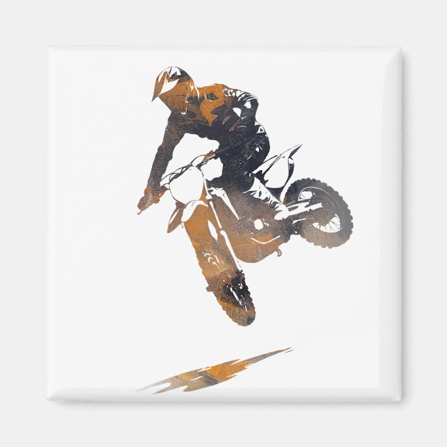Motorradwettbewerb Silhouette Magnet (Vorne)