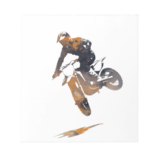 Motorradwettbewerb Silhouette Notizblock (Vorderseite)