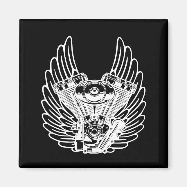 Motorradzeichen Magnet (Vorne)