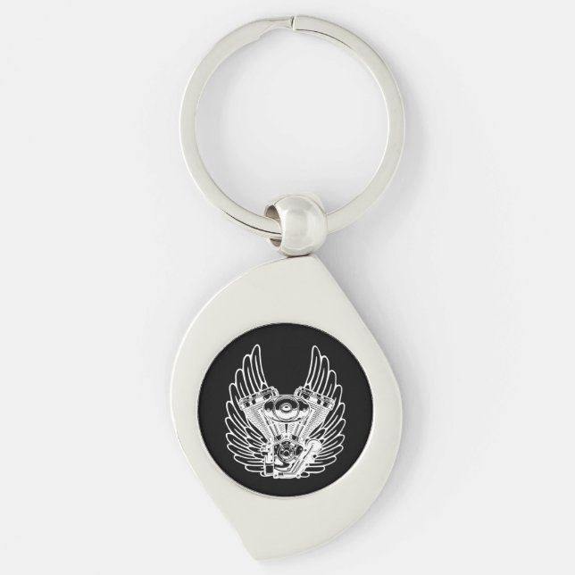 Motorradzeichen Schlüsselanhänger (Vorderseite)