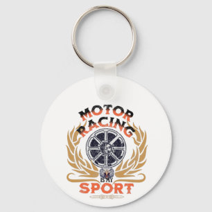 Motorrennen ist mein Sport, Vintage-Racing Retro Schlüsselanhänger