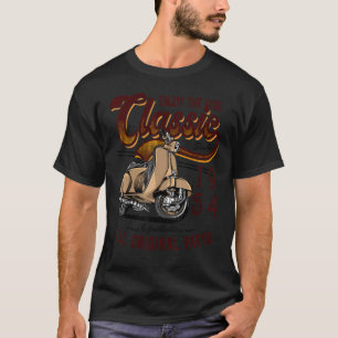 Motorroller Klassisches Moped-Fahrer Geburtstag 19 T-Shirt