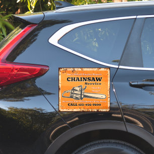 Motorsägenservice anpassen Kleine Motorreparatur Aufkleber