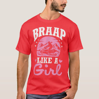 Motorschlitten Snowmobile Snowmobiler Braap Girl S T-Shirt