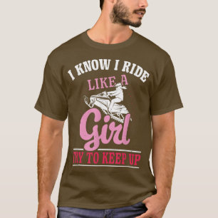 Motorschlitten Snowmobile Snowmobiler Girl Snowmob T-Shirt