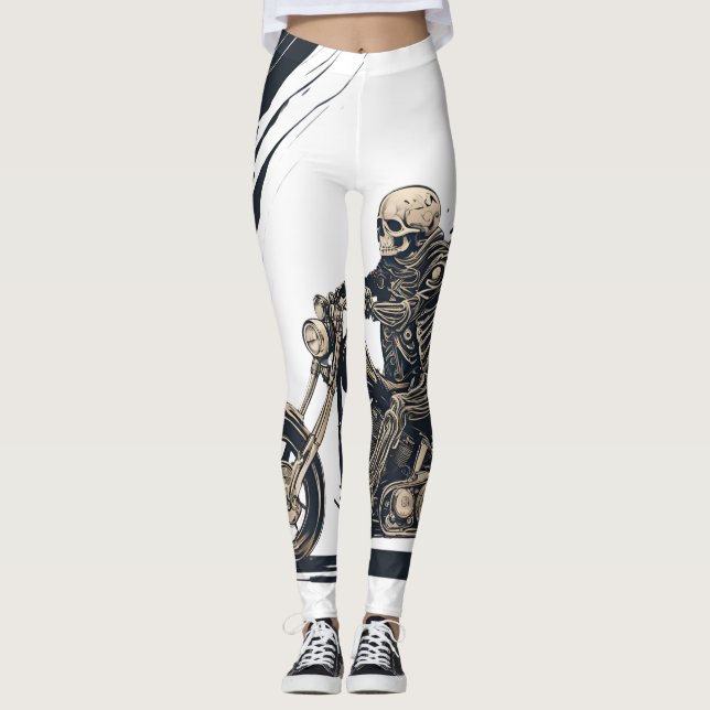 Motorskelett Leggings (Vorderseite)