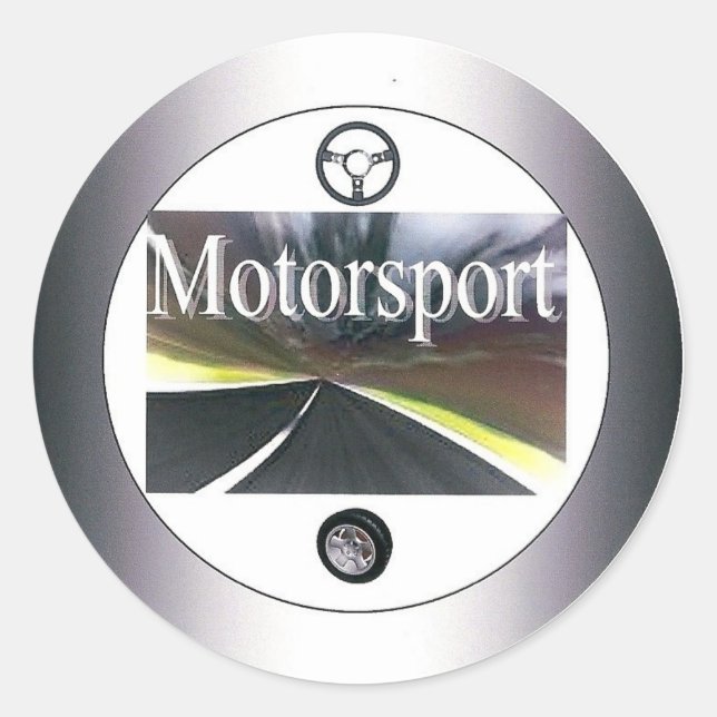 Motorsport - Aufkleber rund (Vorderseite)