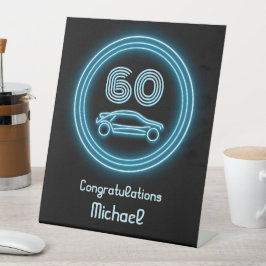 Motorsport Fast Car Thema - jede Zahl Maskuline Sockelschild