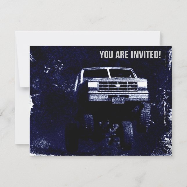 Motorsports Ereignis oder Mudding laden ein Einladung (Vorderseite)