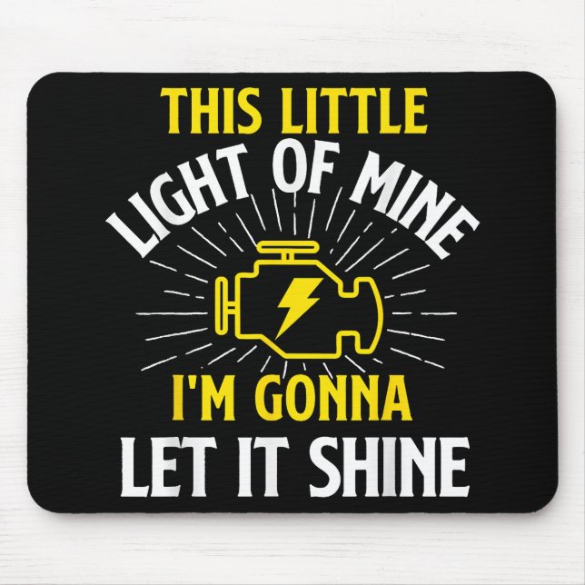 Motorsteuerungsleuchte - Car Guy Auto Mechanic Mousepad (Vorne)