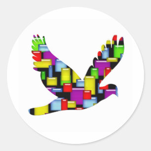 Motortaube Runder Aufkleber