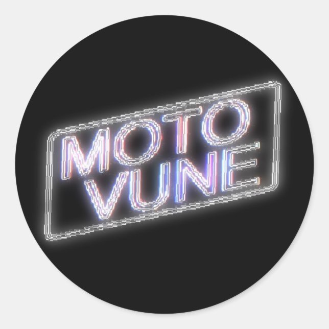 MOTOVUNE glänzend Runder Aufkleber (Vorderseite)