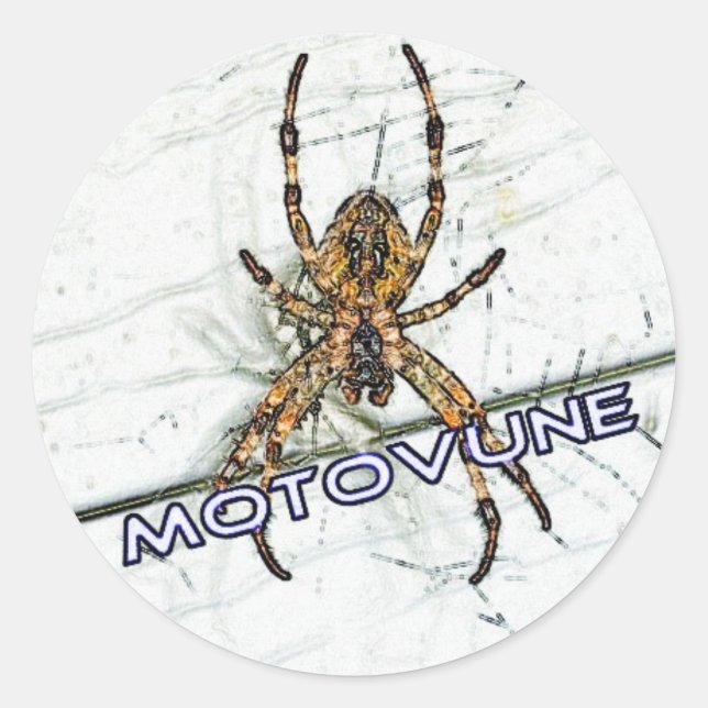 MOTOVUNE-Spinnfarbe Runder Aufkleber (Vorderseite)