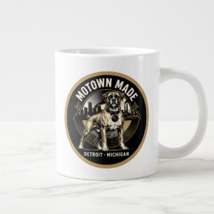 Motown Made Detroit Boxer Hund Arbeit & Musik Stol Jumbo-Tasse