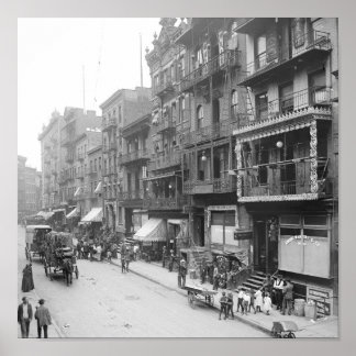 Mott Street, New York, 1900 Poster