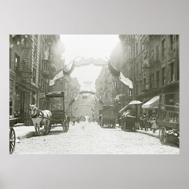 Mott Street Religious Festival, 1908 Poster (Vorne)