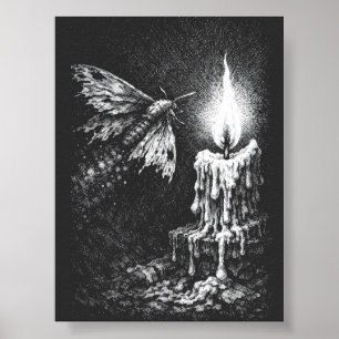 Motte zur Flamme — von BurnsInHell Poster