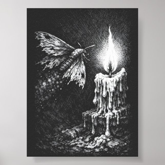 Motte zur Flamme — von BurnsInHell Poster (Vorne)