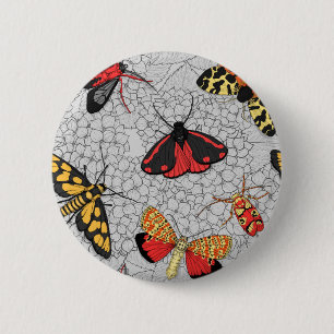 Motten an Hortensie Button
