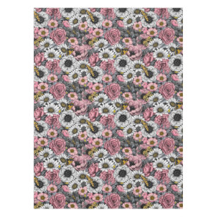 Motten auf der Blume mischen in Rosa und Grau Tischdecke