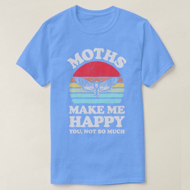 Motten machen mich glücklich Sunset Retro für Männ T-Shirt (Design vorne)