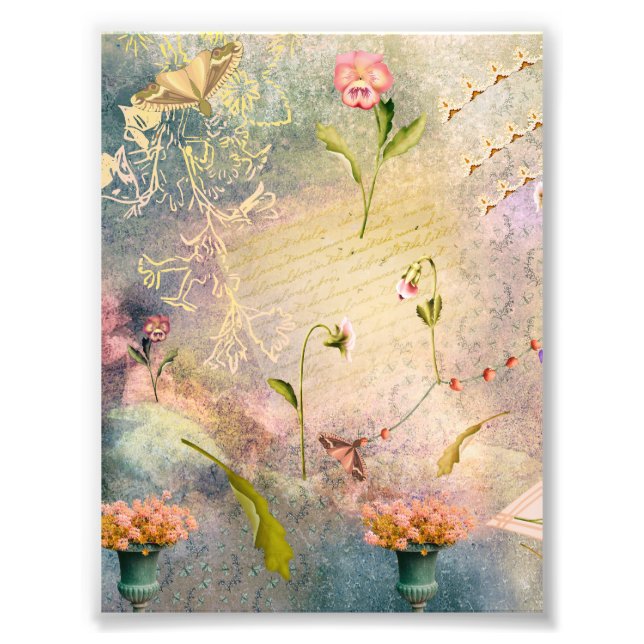 Motten und Stiefmütterchen Fotodruck (Vorne)