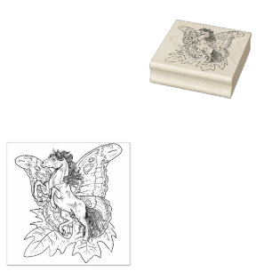 Mottenflügge Gummistempel