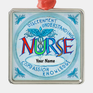 Motto der Blauschwestern Ornament Aus Metall