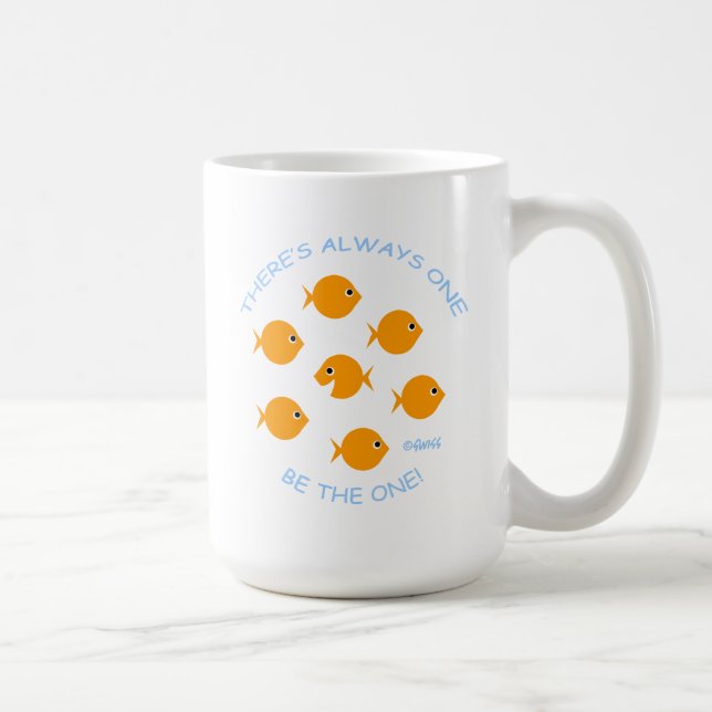 Motto der Goldfish Inspiration Lehrerin Tasse (Rechts)