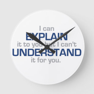 Motto des Ingenieurs - Lehrstuhl für Wissenschaft Runde Wanduhr