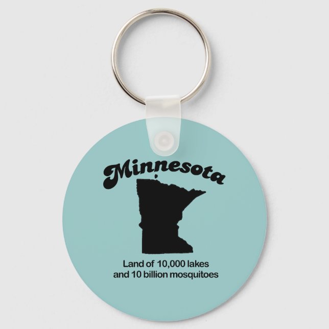 Motto Minnesota - Land mit 10.000 Seen Schlüsselanhänger (Vorderseite)