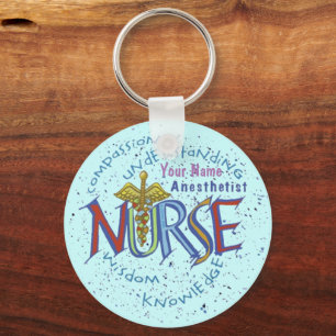 Motto Nurse Anästhesist Schlüsselanhänger