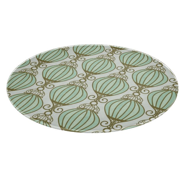 Motton Blau-Muster Schneidebrett (Ecke)