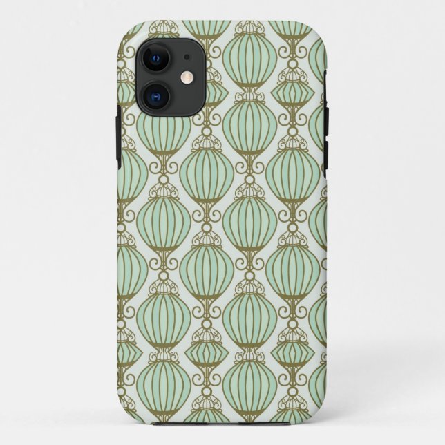 Motton Blaues Muster Case-Mate iPhone Hülle (Rückseite)