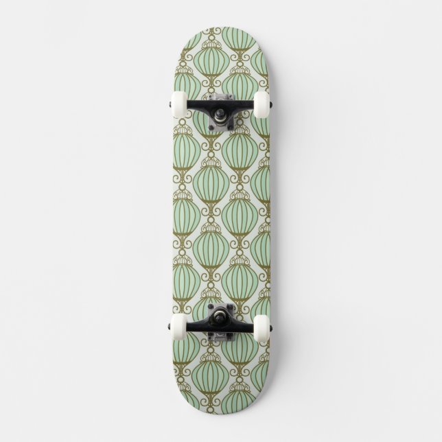 Motton Blaues Muster Skateboard (Vorderseite)