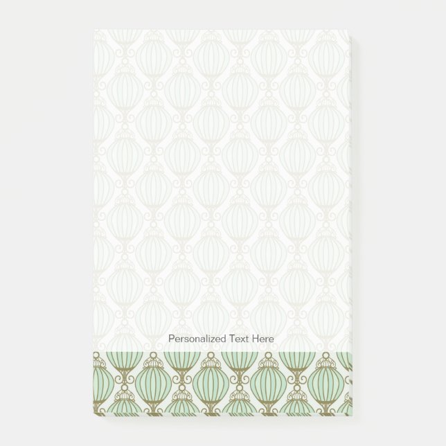 Motton-Blue-Muster Post-it Klebezettel (Vorderseite)