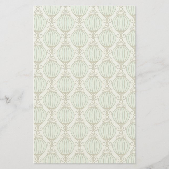 Motton Blue Pattern Briefpapier (Vorderseite)