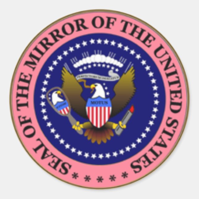 MOTUS SIEGEL: ROSA RUNDER AUFKLEBER (Vorderseite)