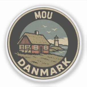 Mou, Dänemark Danmark  Aufkleber