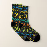 Mouctar Socken<br><div class="desc">Mouctar. Zeigen und tragen Sie diesen beliebten schönen männlichen Vornamen, der als bunte Wortwolke aus horizontaler und vertikaler, kursiver Handschrift in verschiedenen Größen und bezaubernden frischen Farben entworfen wurde. Tragen Sie Ihren positiven französischen Namen oder zeigen Sie der Welt, wen Sie Liebe oder Verehrung. Mit diesem Soft-Text-Kunstwerk zu vereinen ist...</div>