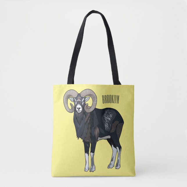 Mouflon-Cartoon (Vorderseite)