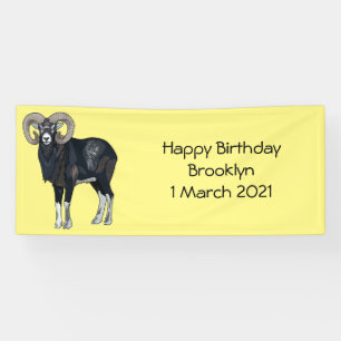 Mouflon-Cartoon Banner