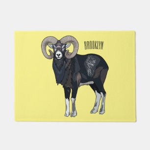 Mouflon-Cartoon Fußmatte