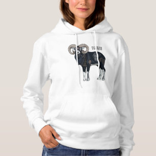 Mouflon-Cartoon Hoodie