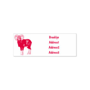Mouflon-Cartoon Permastempel