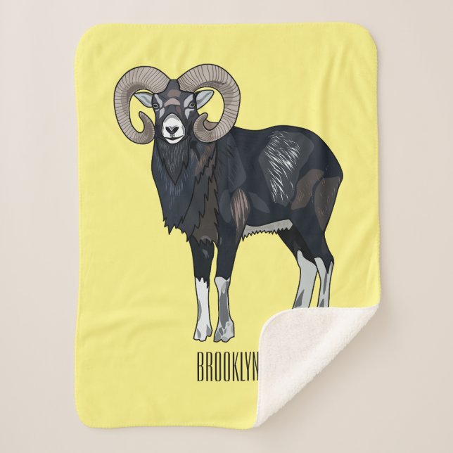 Mouflon-Cartoon Sherpadecke (Vorderseite)